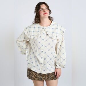 Damson Madder Lola Blouse - Bow Print